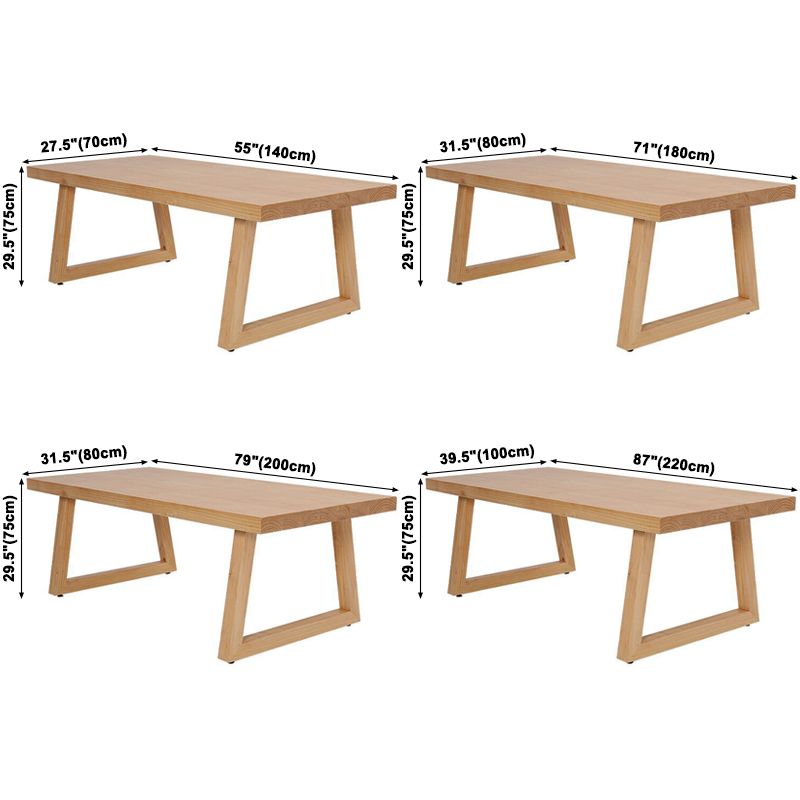 Modern Pine Solid Wood Table Rectangle Dining Table with Double Pedestal Base Clearhalo ' dining_table' 'Dining Tables & Seating' 'Dining Tables' 'furn' 'furn_dining_table' 'Furniture' 'furniture_dining_table' 'Kitchen & Dining Furniture' 'kitchen&dining_furn' 'kitchen' 'kitchen_dining_table' 1200x1200_1f667ee3-b6a5-4013-a4ac-dcd2db89836e