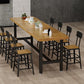 Wood Bar Table Traditional Luxury Rectangle Bar Dining Table with Trestle Base Clearhalo 'Bar Furniture' 'Bar Tables' 'bar_tables' 'furn' 'furn_bar_tables' 'Furniture' 'furniture_bar_tables' 'Kitchen & Dining Furniture' 1200x1200_1f68559d-a148-4f3a-b07f-7c90dc7dcaa3
