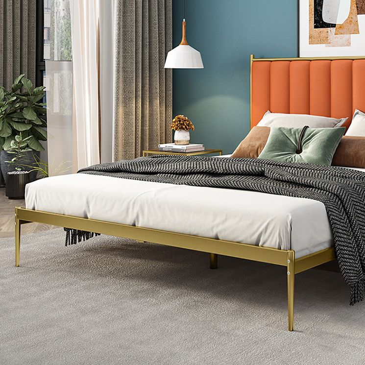 Metal Glam Metal Solid Colore Rettangolare Passa rivestito Standard Bed