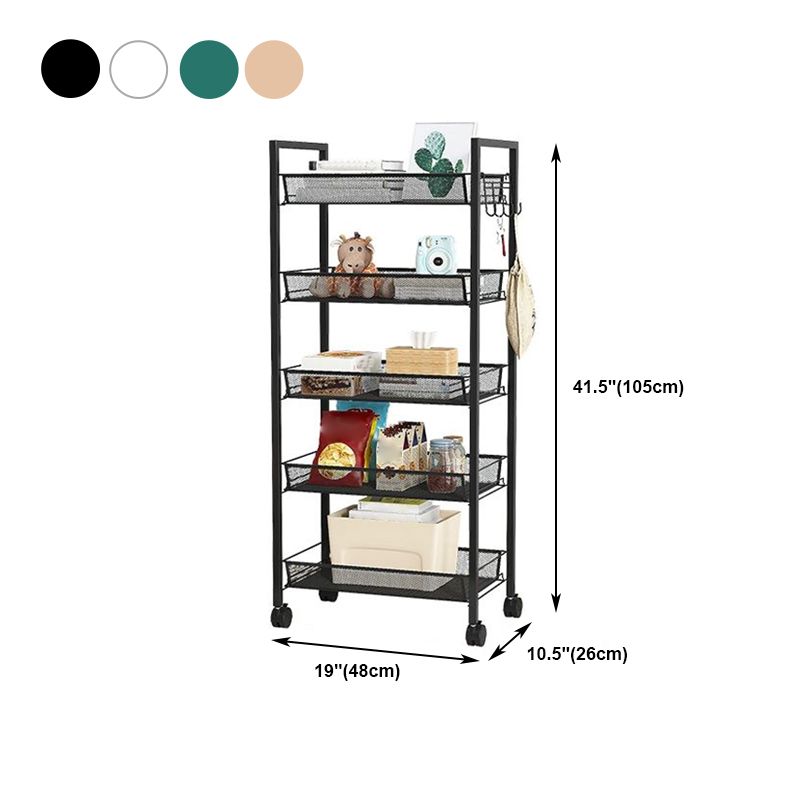 Modern Iron Bookcase, 10.5" W Geometric Bookshelf for Any Room