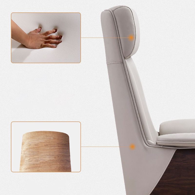 Modern Office Chair Leather Adjustable Seat Height Swivel Chair with Wheels Clearhalo 'furn' 'furn_office_chair' 'Furniture' 'Office Chairs' 'Office Furniture' 'office_chair' 1200x1200_1f6d0dea-f657-44ab-9c9e-9594972f2d86