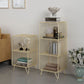 Modern Closed Back Standard Bookshelf Metal Shelves Included Bookcase