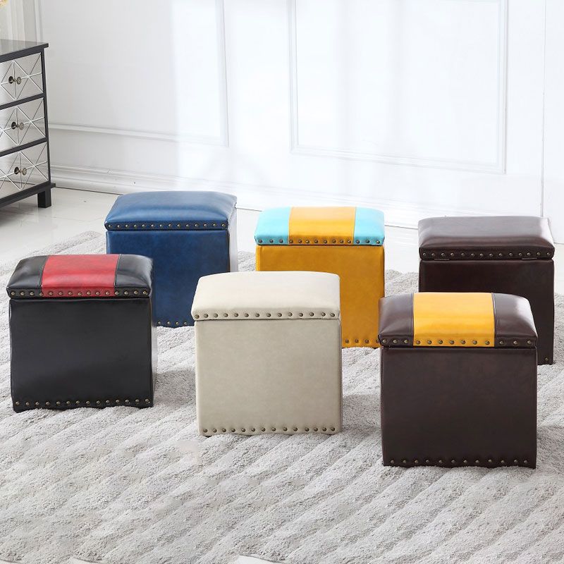 Modern Black Ottoman Leather Rectangle Ottoman for Living Room Clearhalo 'furn' 'furn_ottomans_poufs' 'Furniture' 'Living Room Furniture' 'Ottomans & Poufs' 'ottomans_poufs' 1200x1200_1f6e58a7-c239-40d9-9d21-21947b61bcb6