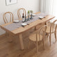 Pine Solid Wood Dinette Table Modern Natural Legs Dining Site Table