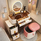 Glam Glass Makeup Counter 29.9" H Bedroom Make-up Vanity with Drawer