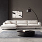 Square Arm Linen Sofa with Chaise Contemporary 4-Steater Loose Back Sofa in White Clearhalo 'furn' 'furn_sectionals' 'Furniture' 'Living Room Furniture' 'Sectionals' 1200x1200_1f6fe197-7489-4f29-afcd-2cb537f1dfaa