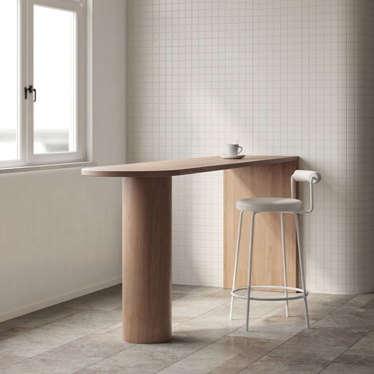 Tavolo da vino in legno massiccio di legno moderno soggiorno doppio piedistallo da bar tavolo