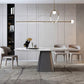 Rectangle Stone Dining Table Contemporary Dining Table with Pedestal Base Clearhalo 'Dining Tables & Seating' 'Dining Tables' 'dining_table' 'furn' 'furn_dining_table' 'Furniture' 'furniture_dining_table' 'Kitchen & Dining Furniture' 'kitchen' 'kitchen_dining_table' 1200x1200_1f727289-095a-4041-af9b-df9a7a4726d7