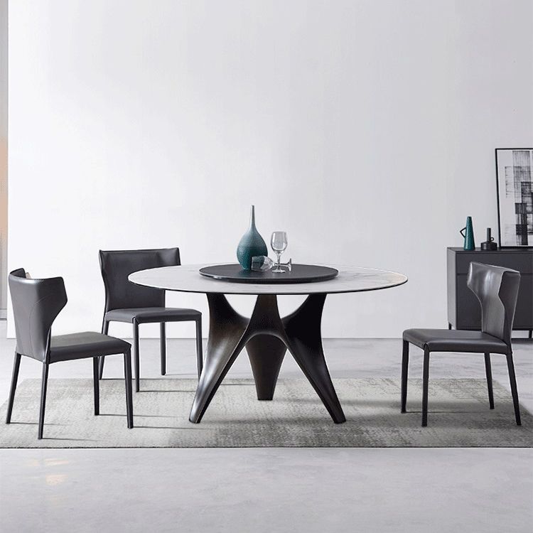 Table à manger contemporaine Table de la salle à manger ronde avec base de trépied