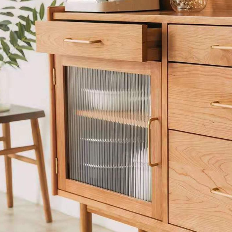 3-Door Sideboard Contemporary 4-Drawer Dining Server for Living Room Clearhalo 'buffet_sideboard' 'Buffets & Sideboards' 'furn' 'furn_buffet_sideboard' 'Furniture' 'Kitchen & Dining Furniture' 1200x1200_1f7441ae-5647-48fa-b627-2cd203af983d