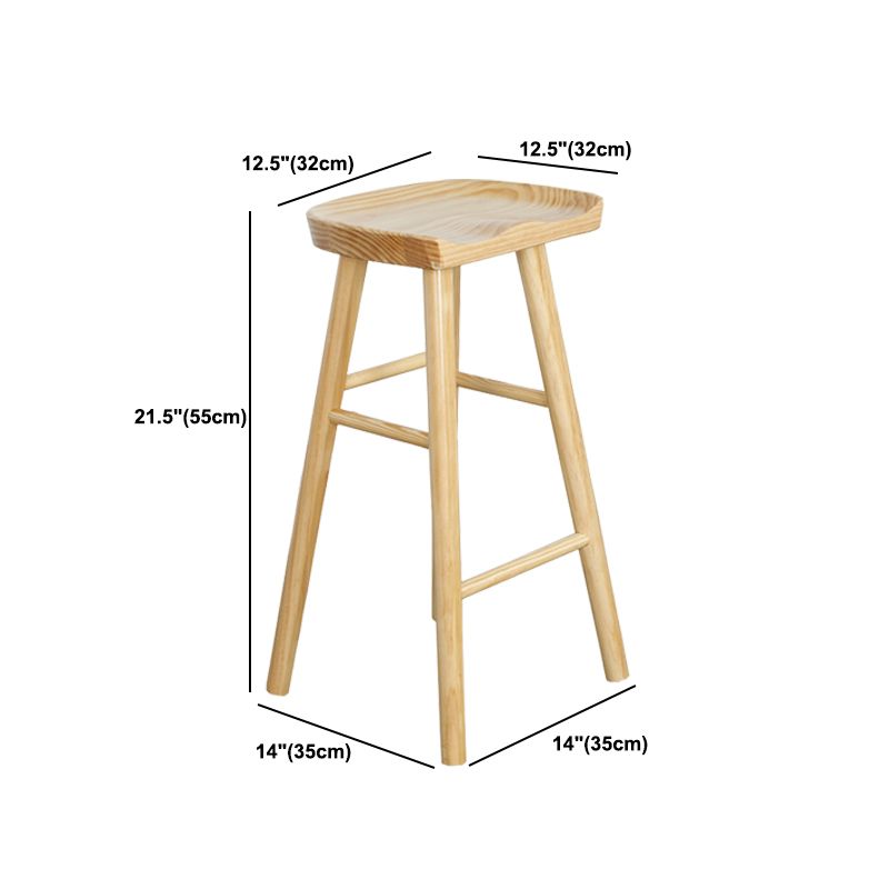 Tabouret en bois contemporain Rectangle Rectangle Soutr comptoir tabouret en finition mate