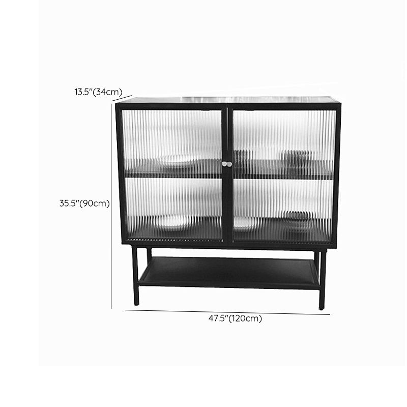 Mobile moderno armadio in vetro mobile a buffet con porta per sala da pranzo
