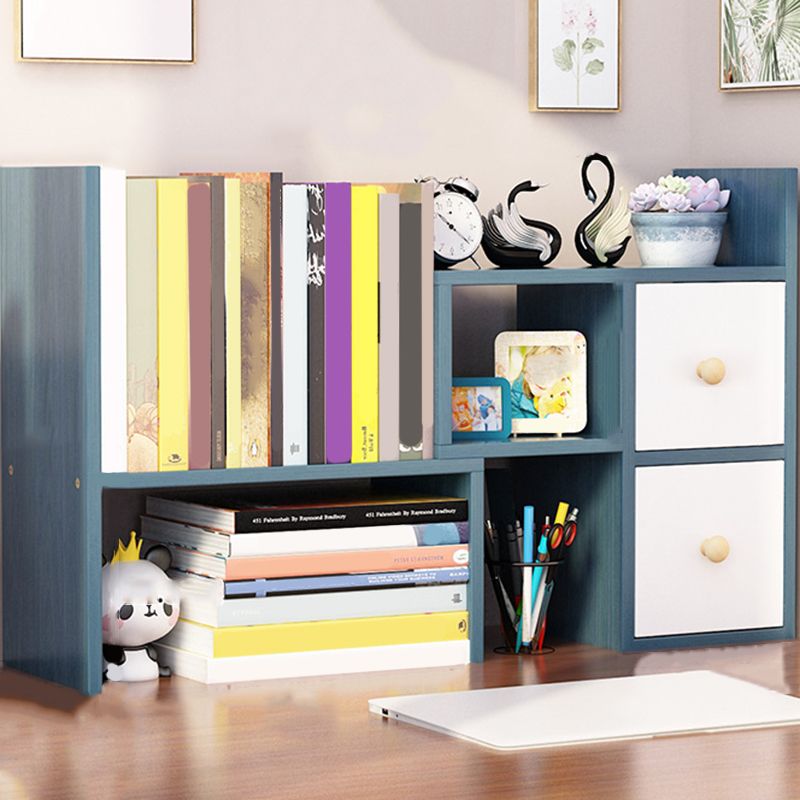 Estantería moderna de madera de ingeniería, estantería geométrica para cualquier habitación, 14 "H x 7" W