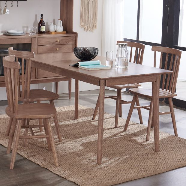 Rectangle Ash Wood Table in Nature/Walnut Modern Dining Table with 4 Legs for Restaurant Clearhalo ' dining_table' 'Dining Tables & Seating' 'Dining Tables' 'furn' 'furn_dining_table' 'Furniture' 'furniture_dining_table' 'Kitchen & Dining Furniture' 'kitchen&dining_furn' 'kitchen' 'kitchen_dining_table' 1200x1200_1f774c7c-0ba1-4152-a0b2-a66c347c307f