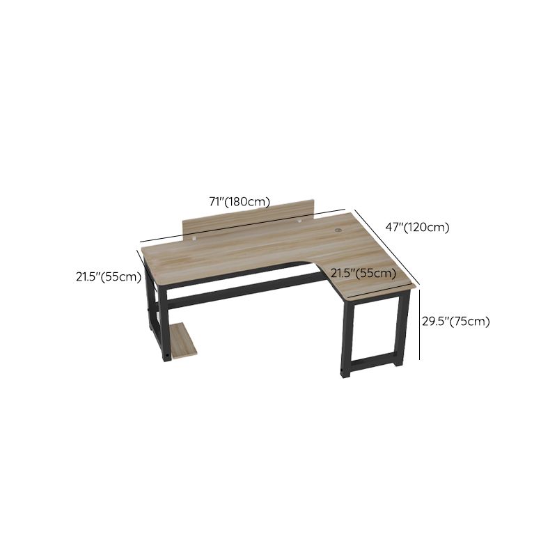 Bureau de bureau industriel Fabriqué en bois en L 29,25 pouces H bureau d'écriture