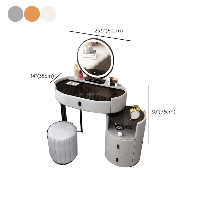 3 cassetti glam trucco vanità scrivania con vanità per trucco in vetro