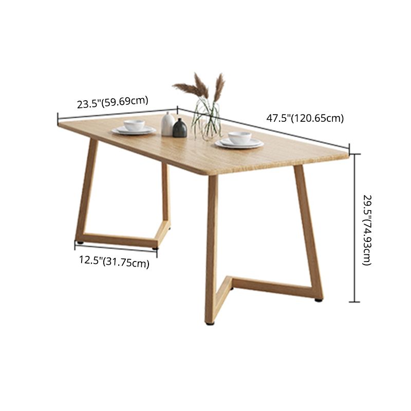 Minimalist Style Solid Wood Top Dining Table Set of Rectangle Shape Formal Kitchen Set Clearhalo 'Dining Room Sets' 'Dining Tables & Seating' 'dining_room_set' 'furn' 'furn_dining_room_set' 'Furniture' 'furniture_dining_room_set' 'Kitchen & Dining Furniture' 'kitchen&dining_furn' 'kitchen' 1200x1200_1f7ad9d3-1d85-415a-b755-9eb6261f2d7d