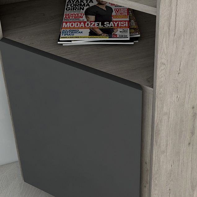 Glam Engineered Wood Buffet Sideboard 39.3"H 1-Door Dining Room Buffet Server Clearhalo 'buffet_sideboard' 'Buffets & Sideboards' 'furn' 'furn_buffet_sideboard' 'Furniture' 'Kitchen & Dining Furniture' 1200x1200_1f7c8ed3-a4e2-4fd1-8807-3e74229a9c7f