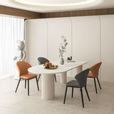 Contemporary Stone Dinner Table Tripod Base Dining Room Table for Home Clearhalo ' dining_table' 'Dining Tables & Seating' 'Dining Tables' 'furn' 'furn_dining_table' 'Furniture' 'furniture_dining_table' 'Kitchen & Dining Furniture' 'kitchen&dining_furn' 'kitchen' 'kitchen_dining_table' 1200x1200_1f7d8baf-b2a9-4c3c-aae5-cea80bea3e85