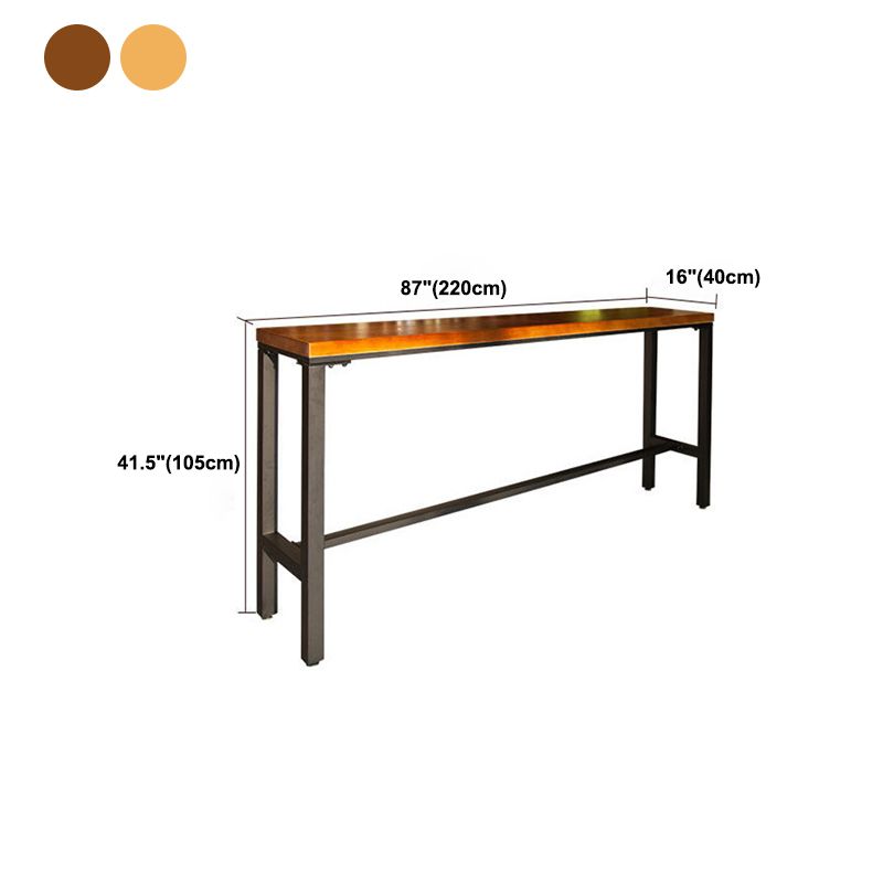 Modern Pub Table Solid Wood Bar Height Rectangle Table for Bar