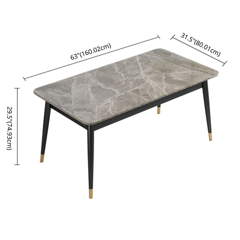 Rectangle Contemporary Style Dining Room Set Sintered Stone Dining Furniture Set with 4 Legs Table Clearhalo 'Dining Room Sets' 'Dining Tables & Seating' 'dining_room_set' 'furn' 'furn_dining_room_set' 'Furniture' 'furniture_dining_room_set' 'Kitchen & Dining Furniture' 'kitchen&dining_furn' 'kitchen' 1200x1200_1f7e932c-37a0-4715-9abb-6ed15dabafef