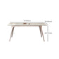 Modern Style 1/4/5/6/7 Pieces Dining Table Rectangle Stone Furniture in White