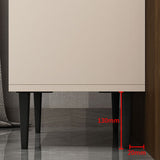 Moderne houten opbergkast met 2 opbergplank en glas in paniek