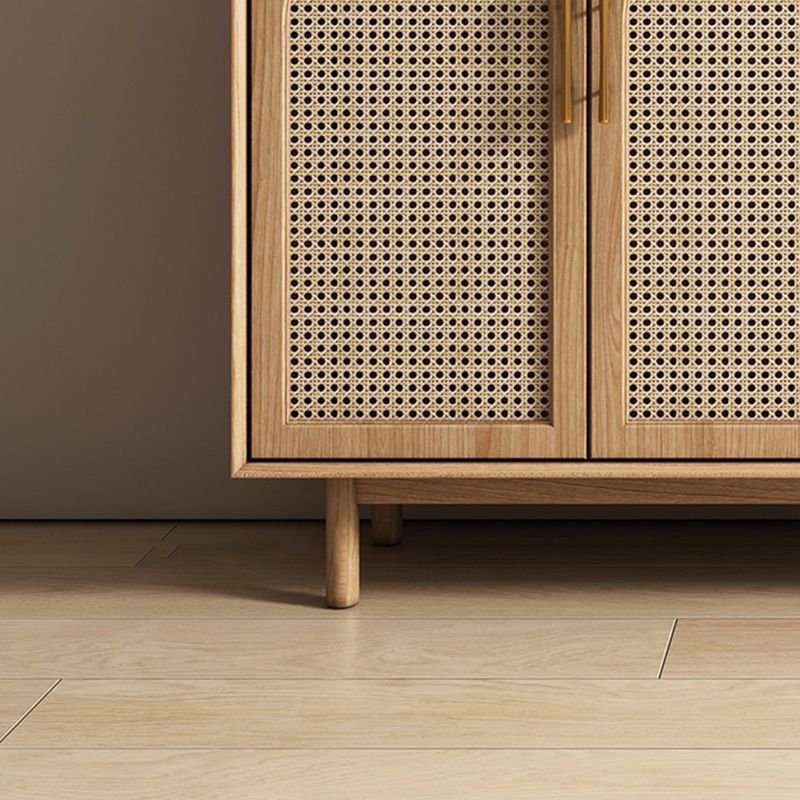 Cabinetes marrones contemporáneos Mesa de buffet de madera maciza para sala de estar