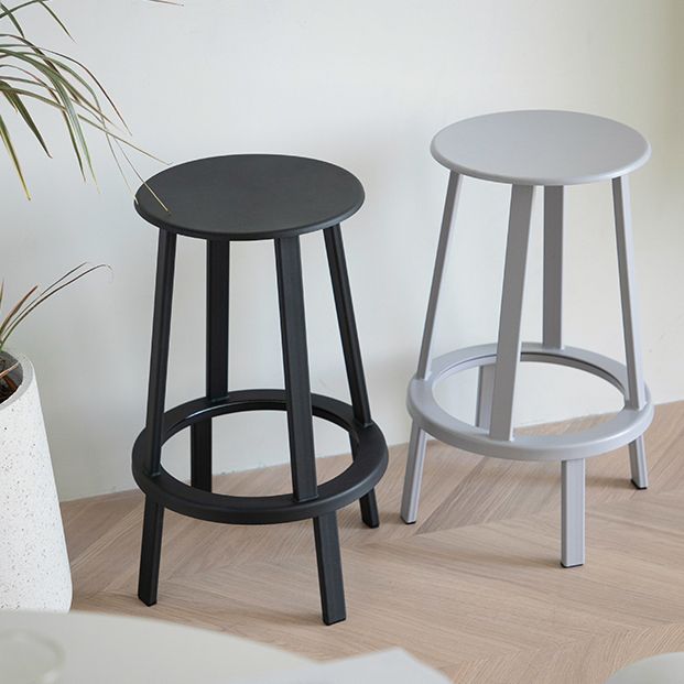 Contemporary Metal Legs Bar Stools Indoor Backless Bar Stool Clearhalo 'Bar Furniture' 'Bar Stools' 'bar_stools' 'furn' 'furn_bar_stools' 'Furniture' 'Kitchen & Dining Furniture' 1200x1200_1f829396-e9cf-41e6-8798-477712636633