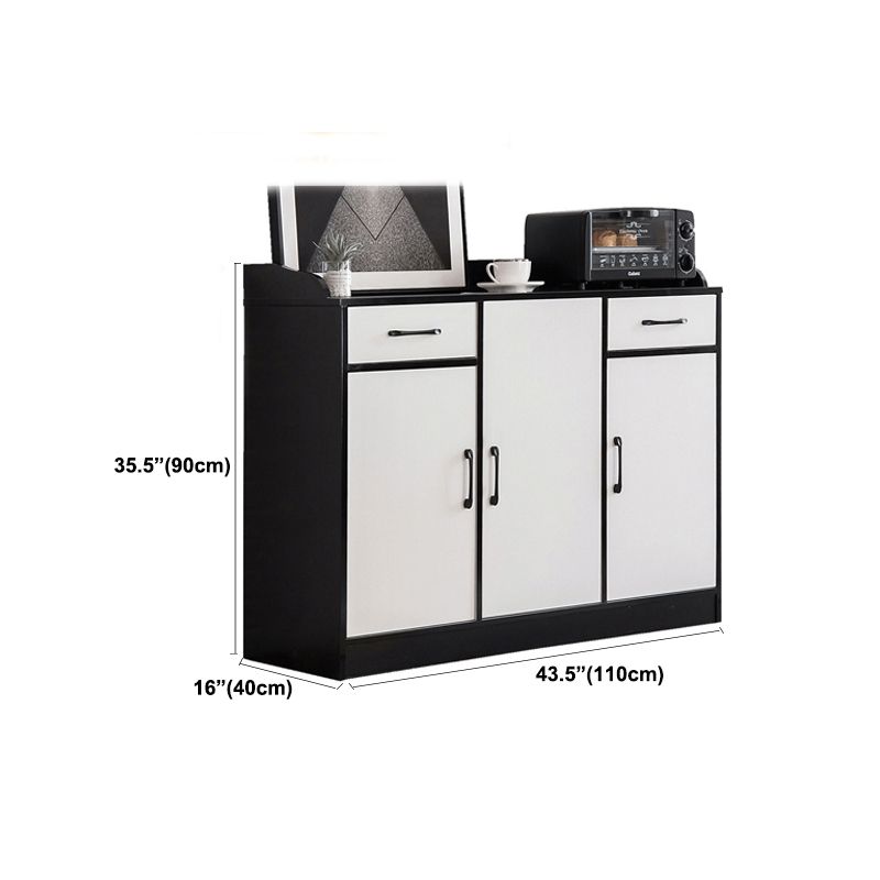 Modern Style Server Imitation Wood Sideboard with Door and Drawer for Dining Room Clearhalo 'buffet_sideboard' 'Buffets & Sideboards' 'furn' 'furn_buffet_sideboard' 'Furniture' 'Kitchen & Dining Furniture' 1200x1200_1f83c205-bc68-429c-84eb-635786fe6d1c