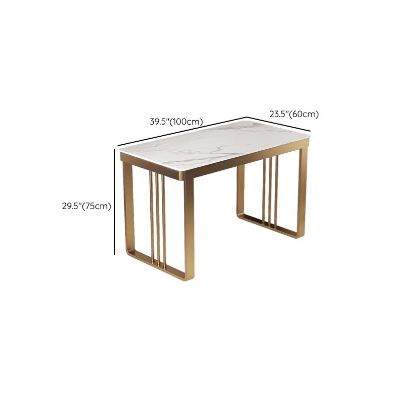 Glam 29.5"H Office Desk Sled Rectangular Writing Desk for Dormitory Clearhalo 'furn' 'furn_office_desk' 'Furniture' 'Office Desks' 'Office Furniture' 'office_desk' 1200x1200_1f84329a-8612-4820-9cf8-c2aed4aa49fb