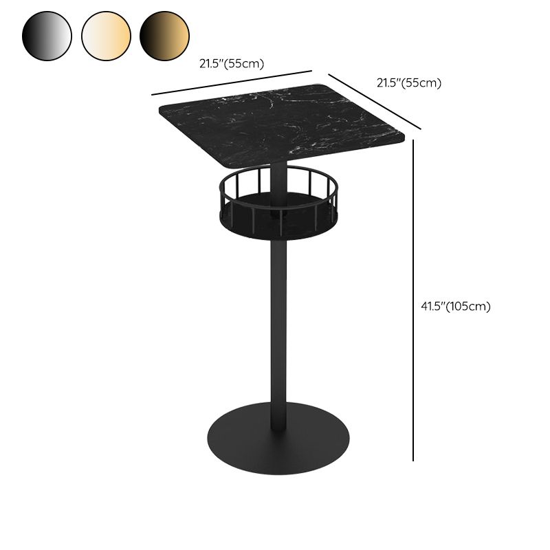 Pedestal Pub Table Glam Style Bar Table for Indoor and Breakroom Clearhalo 'Bar Furniture' 'Bar Tables' 'bar_tables' 'furn' 'furn_bar_tables' 'Furniture' 'Kitchen & Dining Furniture' 1200x1200_1f84dc42-74fb-41ed-a612-2909ada8127e