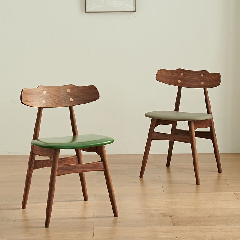 Zeitgenössischer Innenholz offen gepolsterte Seitenstuhl offen