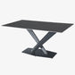 Modern Style Dining Table Rectangle Sintered Stone Pedestal Table with Black Frame Clearhalo ' dining_table' 'Dining Tables & Seating' 'Dining Tables' 'furn' 'furn_dining_table' 'Furniture' 'furniture_dining_table' 'Kitchen & Dining Furniture' 'kitchen&dining_furn' 'kitchen' 'kitchen_dining_table' 1200x1200_1f87547f-17d7-4825-9496-045b614c6ff8