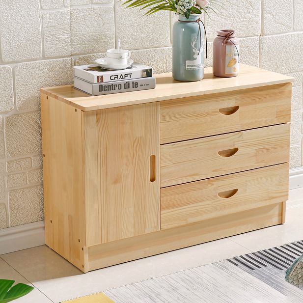 Stand de style Scandinave Stand Pine Wood Open Console TV de stockage fermé