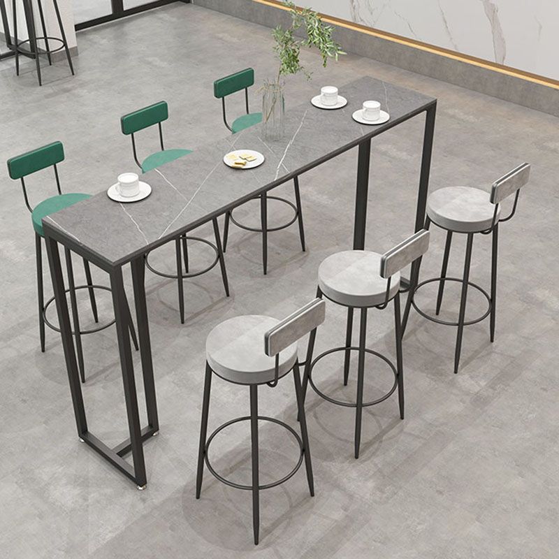 Industrial Rectangle Top Counter Table Marble Top 42-inch Height Bar Table Clearhalo 'Bar Furniture' 'Bar Tables' 'bar_tables' 'furn' 'furn_bar_tables' 'Furniture' 'furniture_bar_tables' 'Kitchen & Dining Furniture' 'kitchen&dining_furn' 'kitchen' 1200x1200_1f87b1fc-87df-4820-bea0-f22fcd5c2cdb