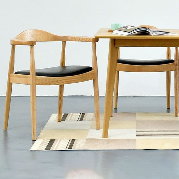 Modern Wood Arm Chair Open Back Dining Side Chair for Dining Room 22.8"x19.6"x30" Clearhalo 'Dining Chairs' 'Dining Tables & Seating' 'dining_chair' 'furn' 'furn_dining_chair' 'Furniture' 'furniture_dining_chair' 'Kitchen & Dining Furniture' 1200x1200_1f87b2d0-b8d4-411e-bcf6-1779537a2549