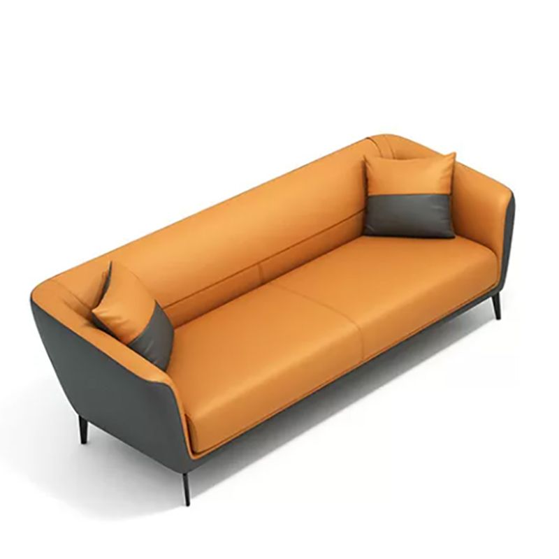 Contemporary Tight Back Tuxedo Arm Loveseat with Black Legs 68H Clearhalo 'furn' 'furn_sofas' 'Furniture' 'furniture_sofas' 'kitchen' 'kitchen_sofas' 'Living Room Furniture' 'Sofa' 'sofas' 1200x1200_1f892cf8-f3b4-4f1e-93d0-98f9bc6bde79