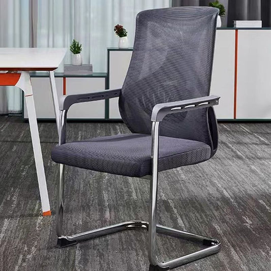 Silla de oficina de armas fijas modernas sin angustia de escritorio ergonómico sin ruedas