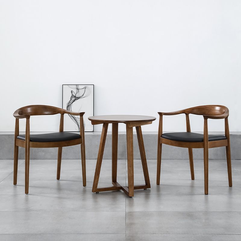 Single Round Sled Solid Wood Medium Wood Coffee Cocktail Table Clearhalo 'Coffee & Accent Tables' 'Coffee Tables' 'coffee_tables' 'furn' 'furn_coffee_tables' 'Furniture' 'Living Room Furniture' 1200x1200_1f89ab10-84f1-40c0-adb8-7034b2e2f7ea