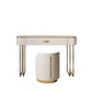 Glam Cream Makeup Vanity Table Dresser With Storage Drawers for Bedroom