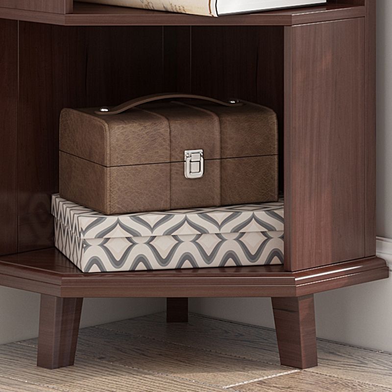 Bibliothèque de librairie en bois contemporain en bois fermé avec étagères avec étagères