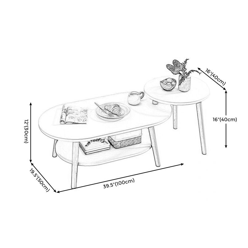 Rectangular Coffee Table with Modern Style Wood in White/wood Color Clearhalo 'Coffee & Accent Tables' 'Coffee Tables' 'coffee_tables' 'furn' 'furn_coffee_tables' 'Furniture' 'furniture_coffee_tables' 'Living Room Furniture' 1200x1200_1f9260d3-1781-4ebb-b2b5-d9f158e8c52e