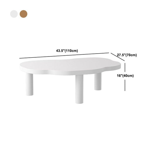 27.56 inch Wide Scandinavian Style Coffee Cocktail Table Solid Wood Coffee Table