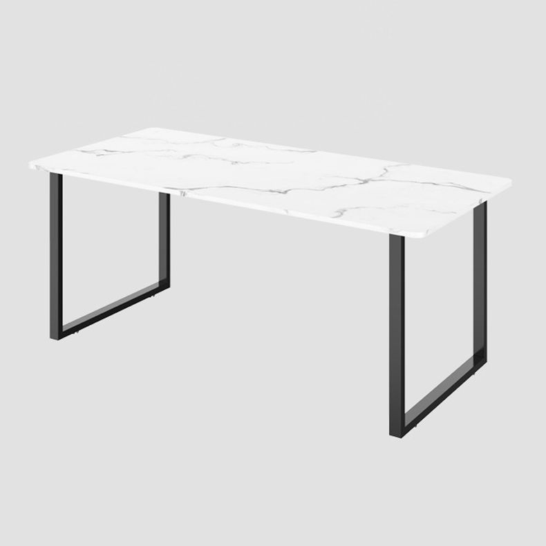Rectangular Office Desk with Metal Legs Marble Mirrored Writing Desk Clearhalo 'furn' 'furn_office_desk' 'Furniture' 'Office Desks' 'Office Furniture' 'office_desk' 1200x1200_1f9335d0-80bf-4f05-86e4-5f449cf2bb1a