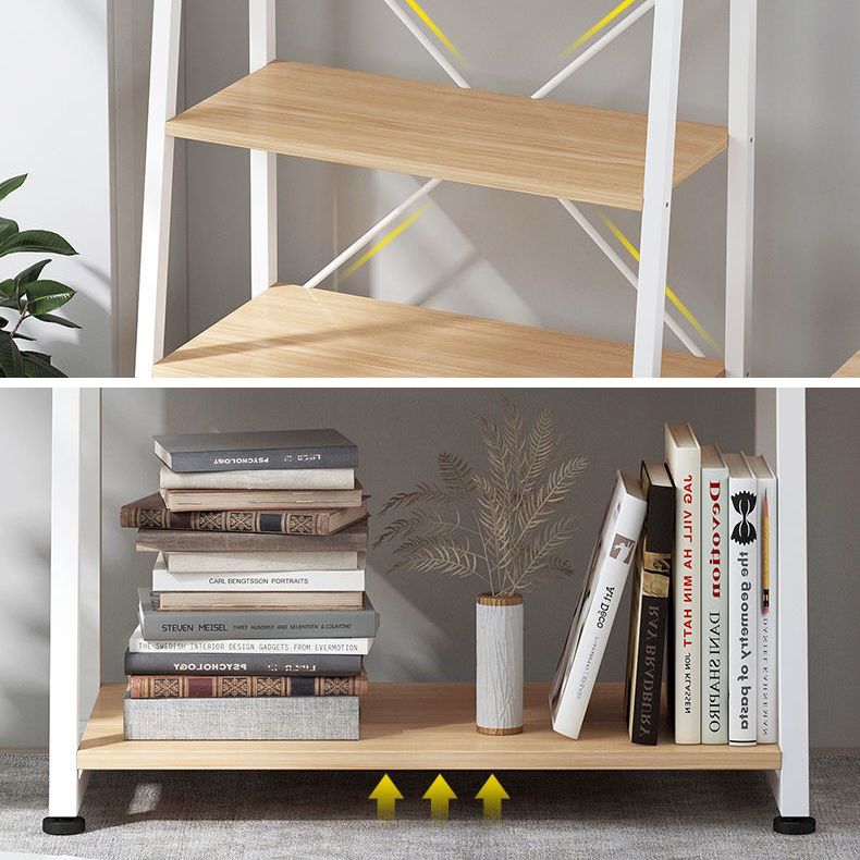 Industrial Vertical Open Bookshelf Metal Frame Manufactured Wood Shelf Bookshelf Clearhalo 'Bookcases' 'furn' 'furn_bookcases' 'Furniture' 'furniture_bookcases' 'kitchen' 'kitchen_bookcases' 'Living Room Furniture' 'Office Furniture' 1200x1200_1f9415f5-2996-4264-bef4-1412cb5d54fd