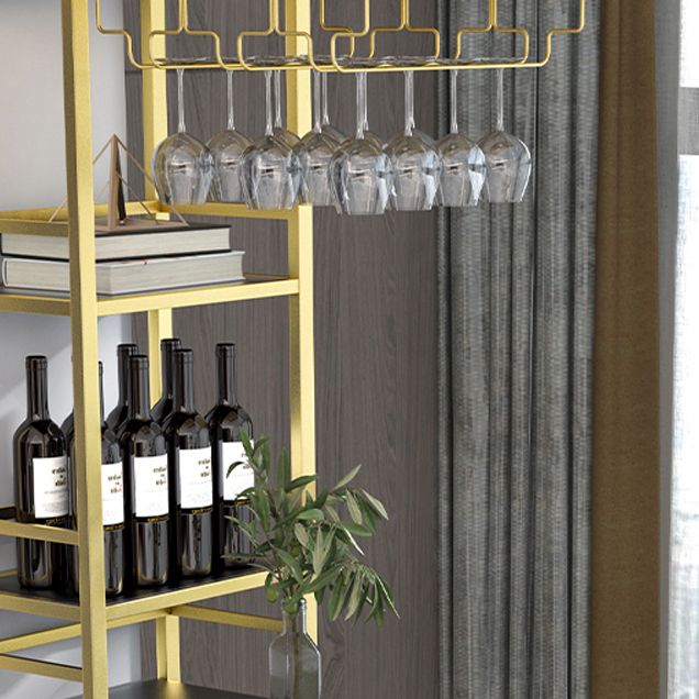 Modern Iron Bar Dining Table Stone Top Rectangle Indoor Bistro Table with Wine Rack Clearhalo 'Bar Furniture' 'Bar Tables' 'bar_tables' 'furn' 'furn_bar_tables' 'Furniture' 'furniture_bar_tables' 'Kitchen & Dining Furniture' 1200x1200_1f969f03-3969-4a10-9327-2e5a17eeea7c