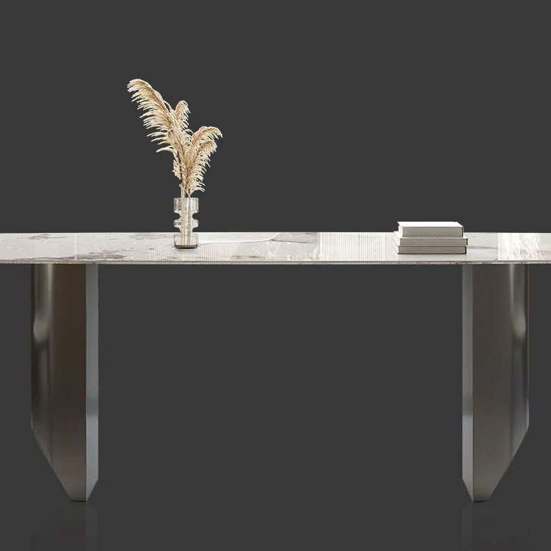 Minimalist Traditional Height Faux Marble Top Dining Table Rectangle Dining Room Set For Home Clearhalo 'Dining Room Sets' 'Dining Tables & Seating' 'dining_room_set' 'Furniture' 'furniture_dining_room_set' 'Kitchen & Dining Furniture' 'kitchen&dining_furn' 'kitchen' 1200x1200_1f96f2ee-f520-48db-8012-b9656d16cf97