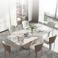 Nordic Sintered Stone Top Dining Set Rectangle 1/4/5/7 Pieces Dining Table with Chairs Clearhalo 'Dining Room Sets' 'Dining Tables & Seating' 'dining_room_set' 'furn' 'furn_dining_room_set' 'Furniture' 'furniture_dining_room_set' 'Kitchen & Dining Furniture' 1200x1200_1f989eb6-facb-4ff4-8d41-f93cfb8463bd