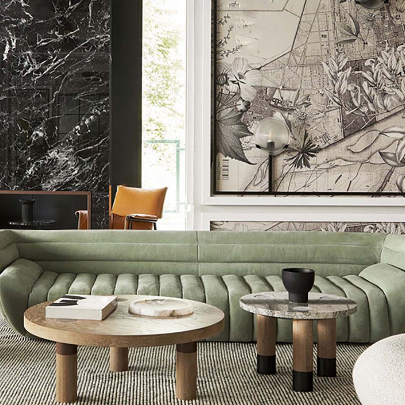 Transitional Modern Biscuit Back Sofa 23.62"High Velvet Tuxedo Arm Chesterfield Sofa Clearhalo 'furn' 'furn_sofas' 'Furniture' 'furniture_sofas' 'kitchen' 'kitchen_sofas' 'Living Room Furniture' 'Sofa' 'sofas' 1200x1200_1f998843-8d8f-49e1-aae3-975525ad9445